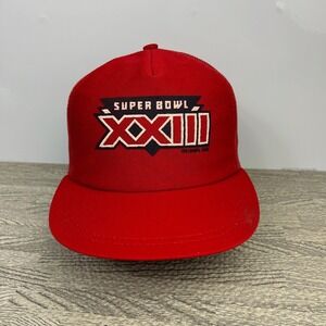 Vintage 1989 Super Bowl Trucker Hat Cap Snap Back Red San Francisco 49ers NFL‎